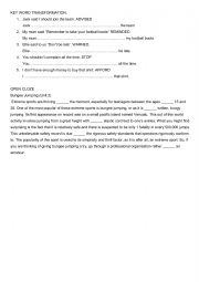 English Worksheet: pre-fce practice