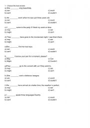 English Worksheet: Modal Verbs