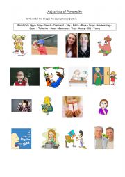 English Worksheet: Personality Adjectives