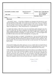 English Worksheet: Full term test 3, 3rd  form 