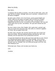 English Worksheet: Reading Project