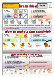 English Worksheet: How to make a boiled egg