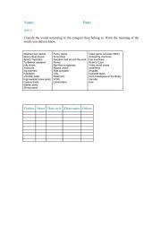 English Worksheet: Vocabulary from the 80�s
