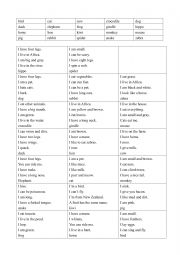 English Worksheet: animal riddles