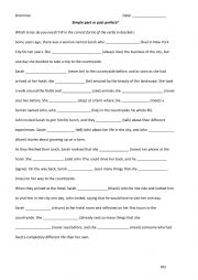 English Worksheet: simple past or past perfect - gap filling text