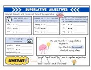 English Worksheet: Superlative rules activity