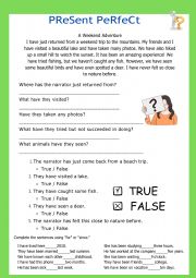 English Worksheet: PRESENT PERFECT