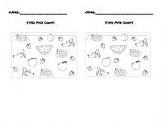 English Worksheet: Fruits by number