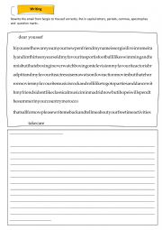 English Worksheet: Punctuation Practice