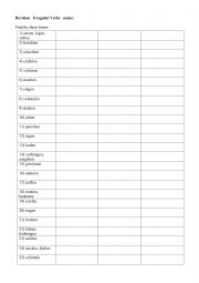 English Worksheet: Revision/Test of Irregular Verbs