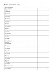 Revision/Test of Irregular Verbs