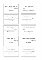 Passive voice game