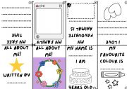 English Worksheet: All about me - mini book