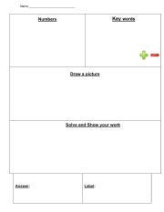 English Worksheet: Break Apart Word Problems