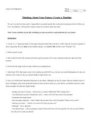 English Worksheet: Create a Timeline