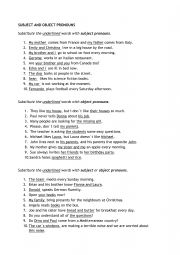 English Worksheet: Personal Pronouns