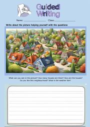 English Worksheet: Guided writing 1