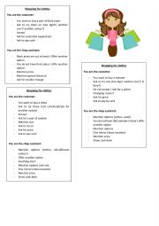 English Worksheet: Shopping for clothes