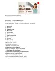 How do cigarettes affect the body?
