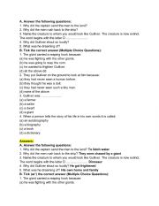 English Worksheet: Gulliver�s Travels Q&A