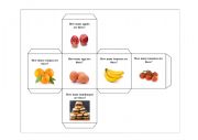English Worksheet: Dice conversation: food and prices