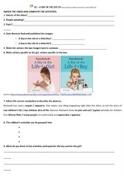 English Worksheet: Norman Rockwell - A Day in the Life of