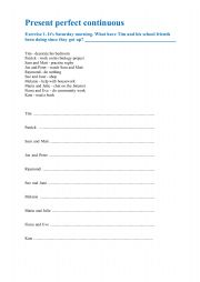 English Worksheet: Present perfect exercises