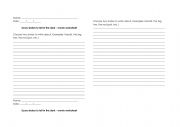 English Worksheet: Scary stories to tell in the dark - writing