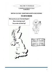 English Worksheet: INTRODUCTION TO BRITISH CULTURE