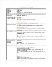 English Worksheet: Speaking lesson planning