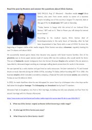 English Worksheet: The life and death of Silvio Santos