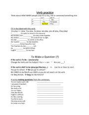 English Worksheet: Verb Practice