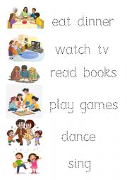 English Worksheet: Family activities