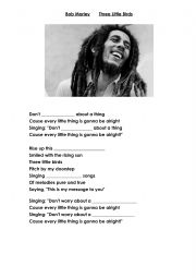English Worksheet: bob marley 