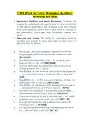 English Worksheet: Word Formation (C1/C2)