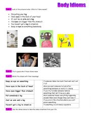 English Worksheet: Body Idioms