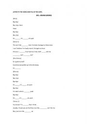 English Worksheet: Bye - Ariana Grande song