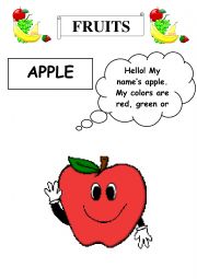 English Worksheet: Fruit and Vegetables