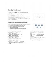 English Worksheet: Song Feeling Good