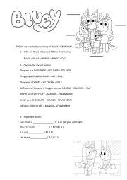 English Worksheet: Bluey