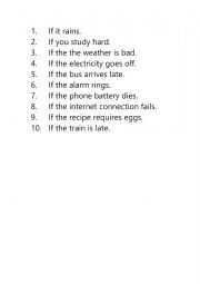 English Worksheet: Conditional 1 questions