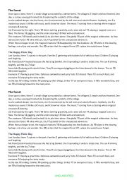 English Worksheet: was were activities