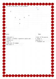 English Worksheet: crossword colors