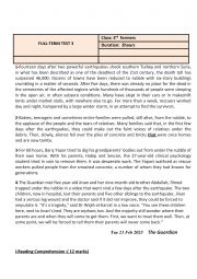 third form end term test three