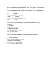 English Worksheet: To be and have