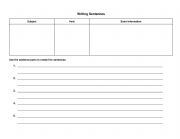 English Worksheet: Building sentences
