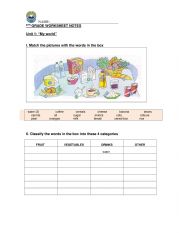 English Worksheet: like dislike food