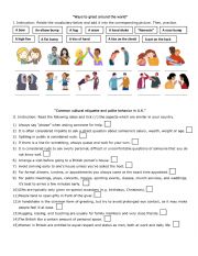 English Worksheet: Ways of greetings arounf the world