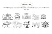 English Worksheet: PLACES IN TOWN