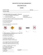 English Worksheet: english exam